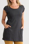 Women's Organic Cotton Cap Sleeve Tunic with Pockets