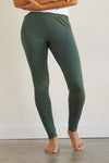 womens 100% organic cotton leggings - balsam green - fair indigo fair trade ethically made
