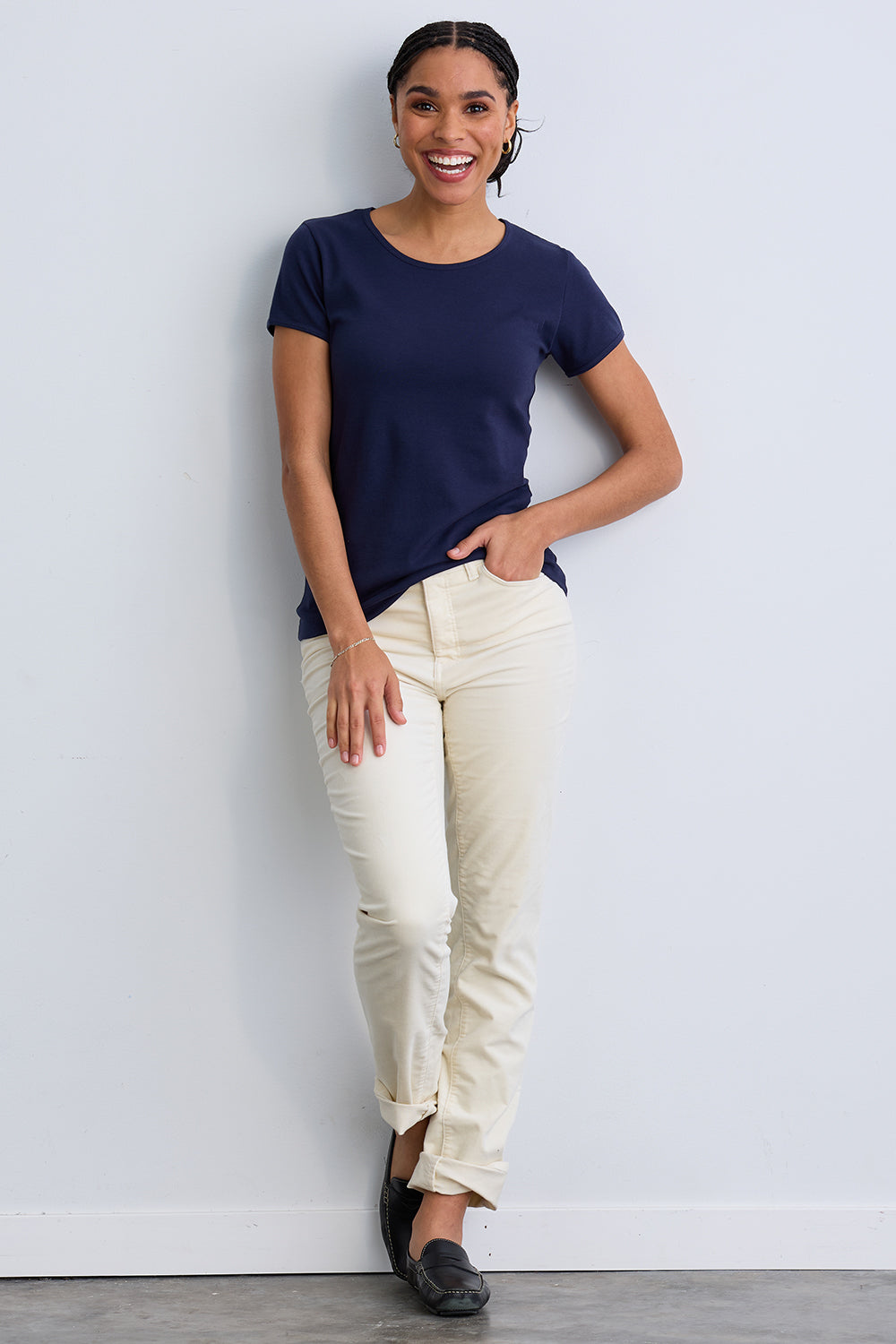 Luxe Tee in Indigo
