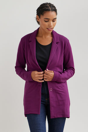 Women's Organic Relaxed Knit Blazer (Discontinued Colors)