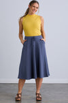 womens organic cotton sleeveless mock neck tank - misty yellow - fair indigo fair trade ethically made