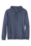 mens organic 100% cotton lightweight pullover hoodie slate blue - fair indigo - fair trade - ethically made