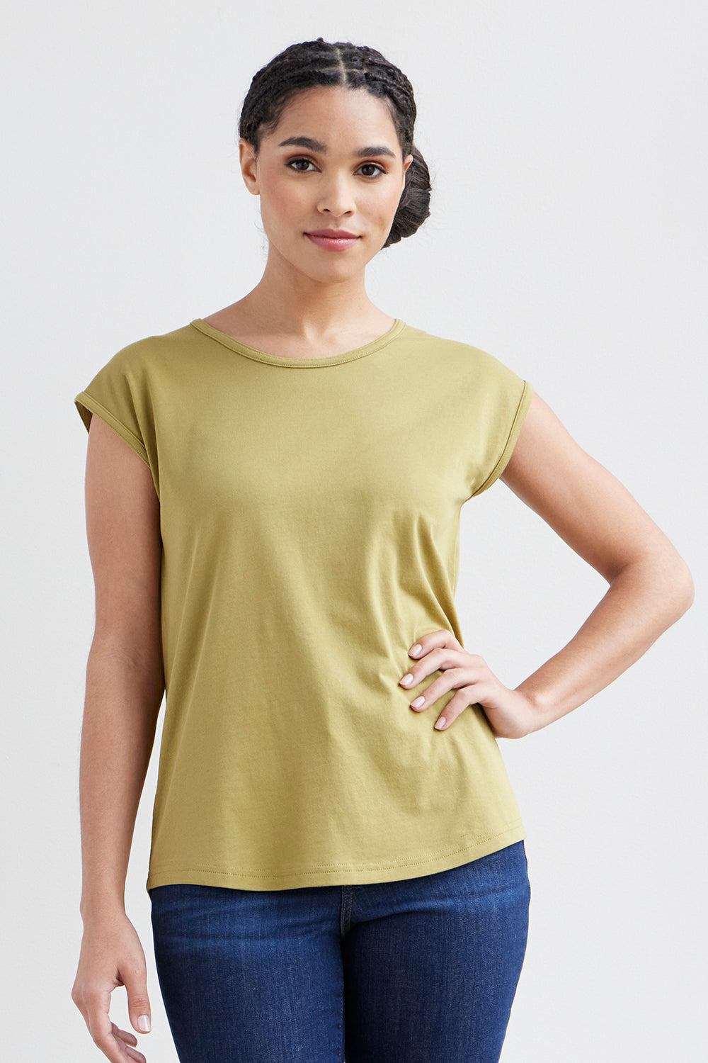 Women's Organic Cap Sleeve Easy Tee (Discontinued Colors)