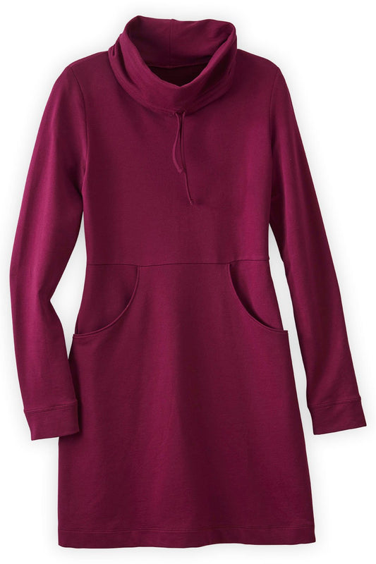 womens organic weekend dress - boysenberry purple - fair trade ethically made