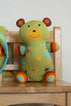 huggy the bear organic cotton stuffed animal - ethically made - fair trade - fair indigo - joobles