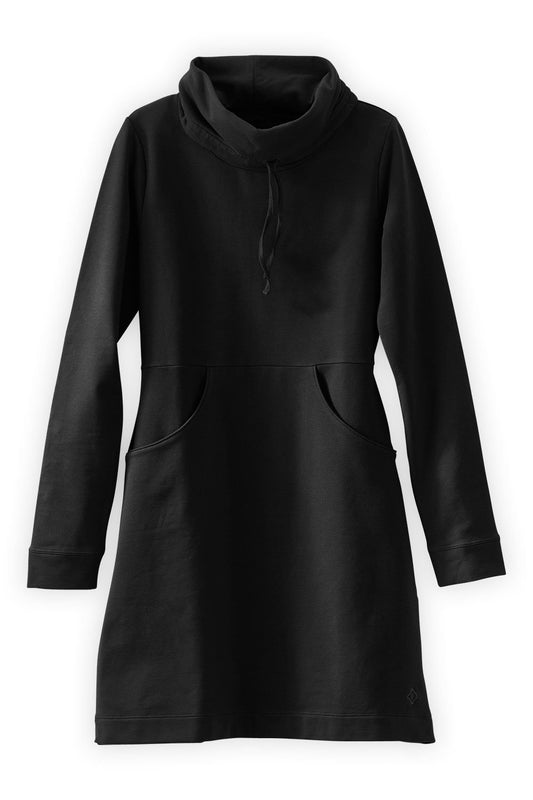womens organic weekend dress - black - fair indigo fair trade ethically made