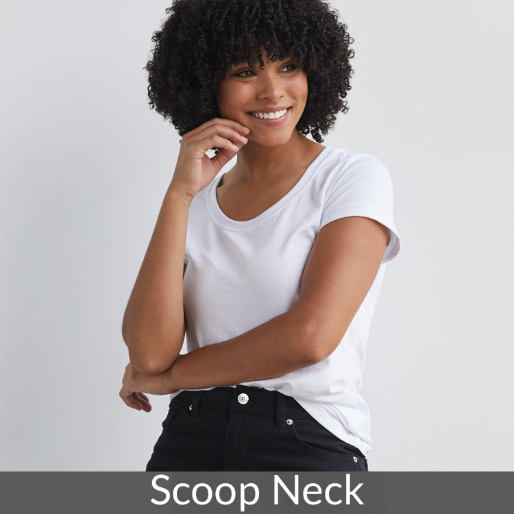 women's white organic scoop neck t-shirt