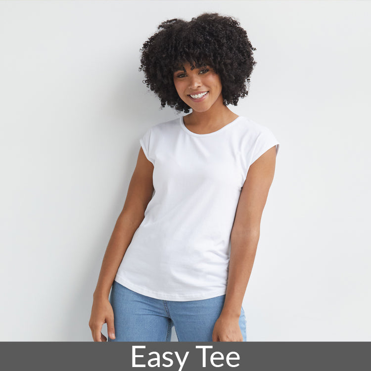 womens organic white relaxed tee