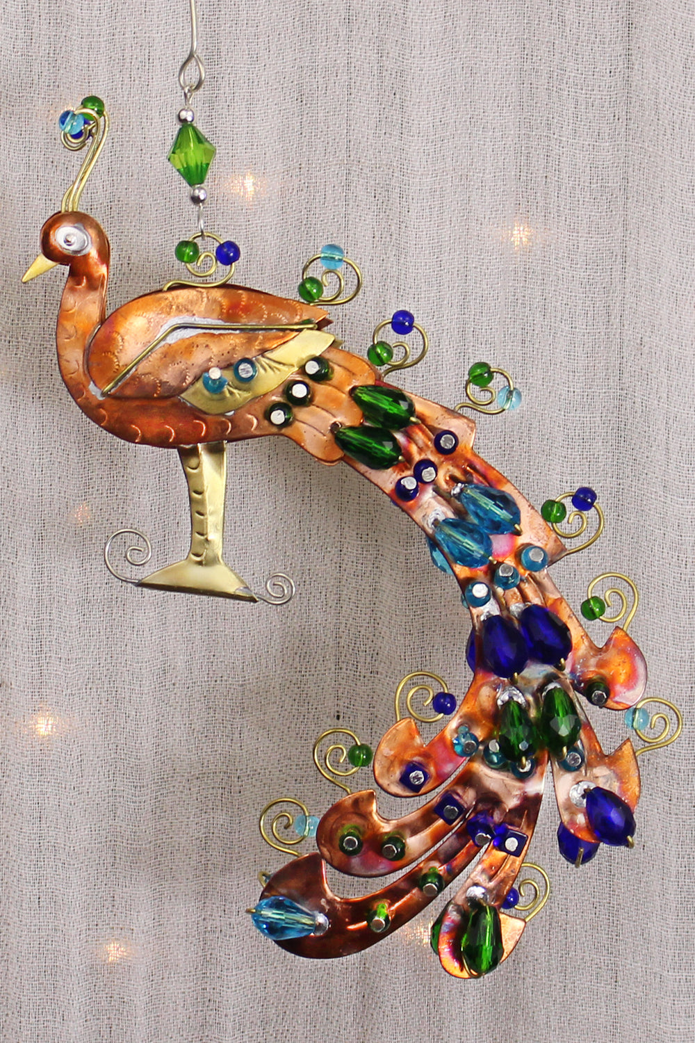 Fanciful Peacock Fair Trade Ornament 04926
