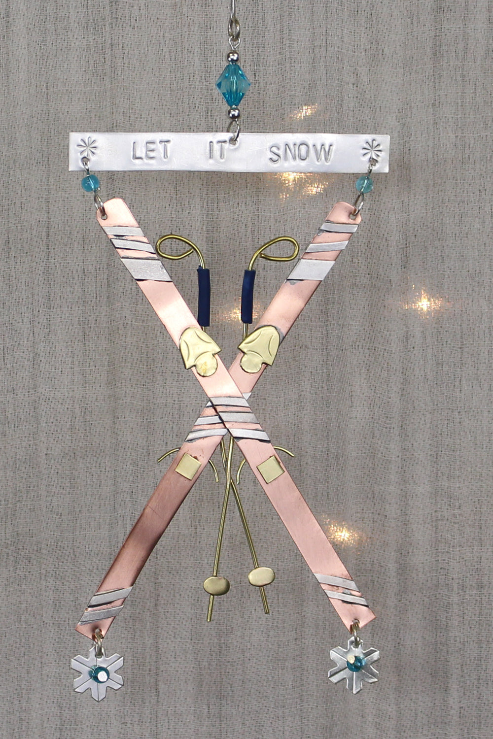 Let it Snow Skiing Fair Trade Ornament 05421