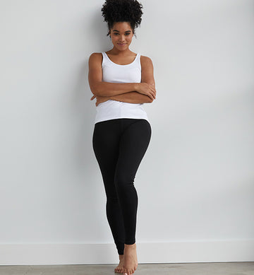 Women's Organic 100% Cotton Seamed Leggings with Pockets