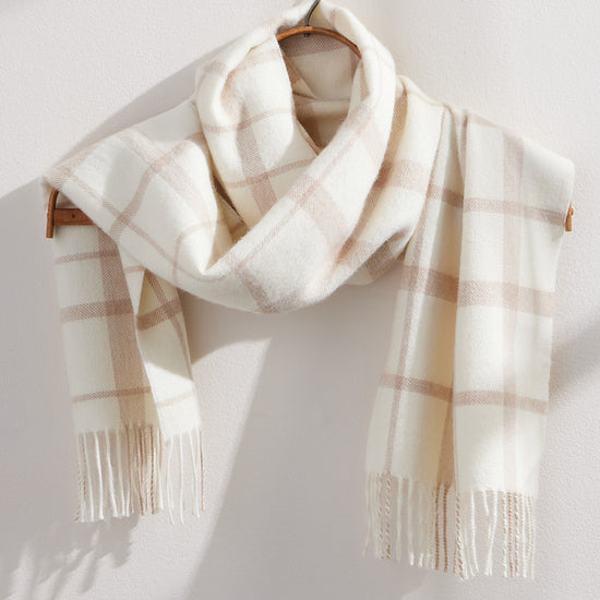 undyed dye-free hypoallergenic baby alpaca scarf - fair trade - ethically made - fair indigo