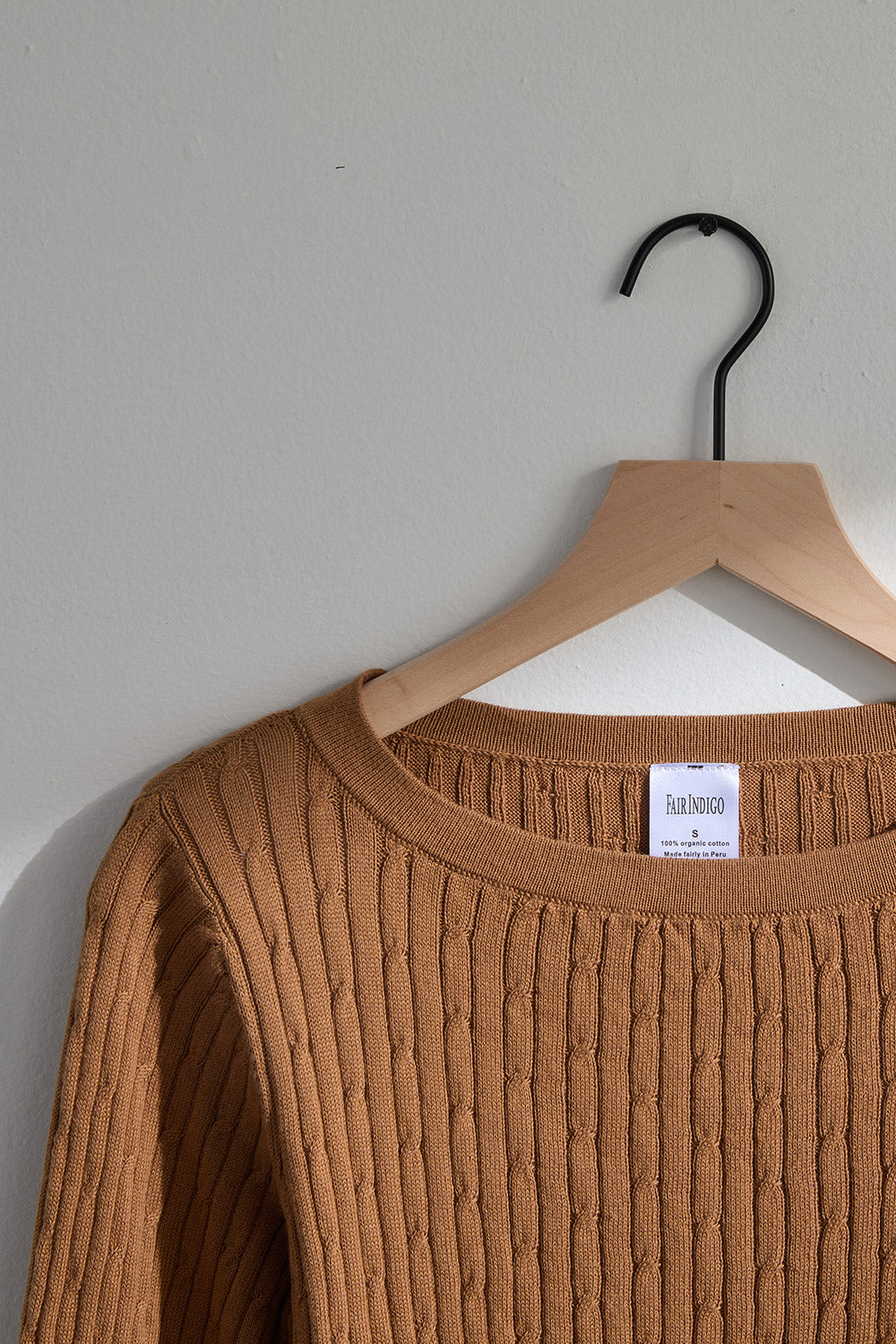 camel organic sweater