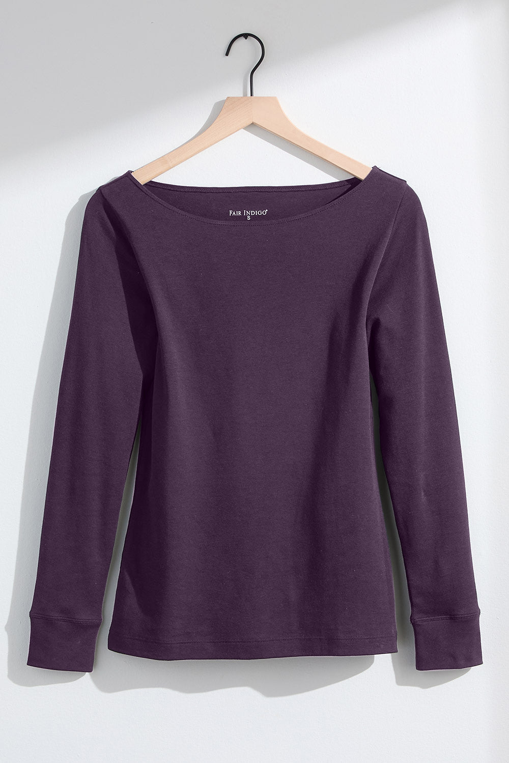 トップス draw drawers Boat Neck Long Tee Women's Organic Soft Long Sleeve Boat Neck Tee | Luxe Long Sleeve