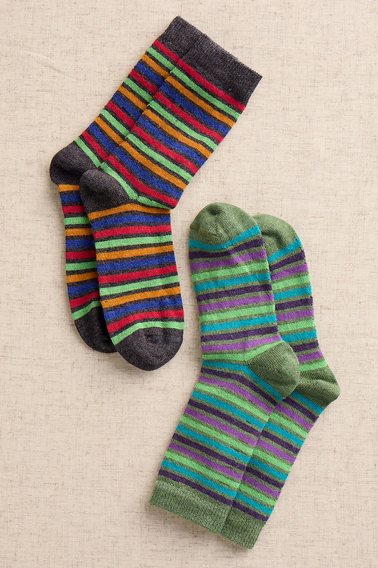 Stripe Alpaca Bamboo Socks