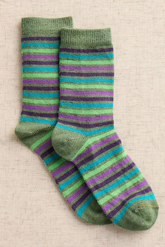 Stripe Alpaca Bamboo Socks