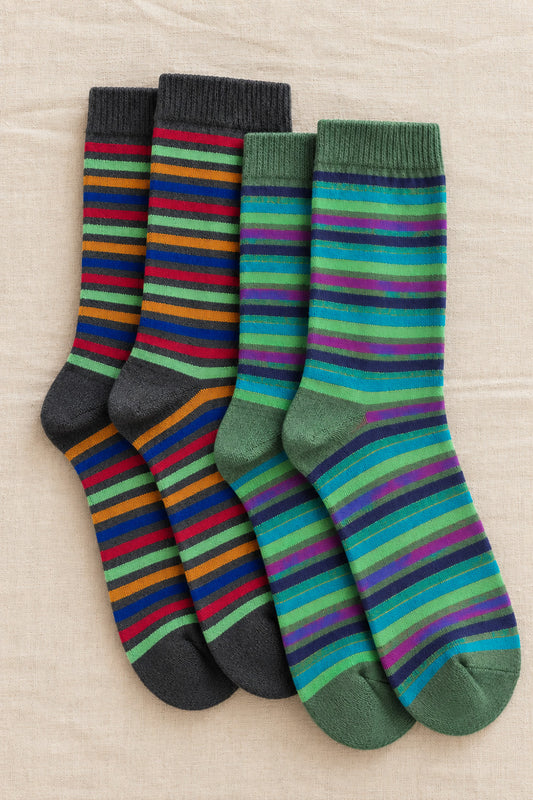 Stripe Alpaca Bamboo Socks