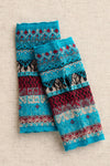 Highlands Pattern Alpaca Blend Hand Warmers - Turquoise
