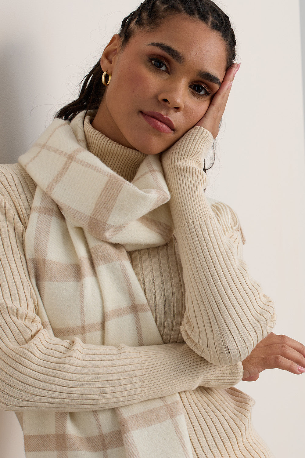 undyed dye-free hypoallergenic baby alpaca scarf - fair trade - ethically made - fair indigo