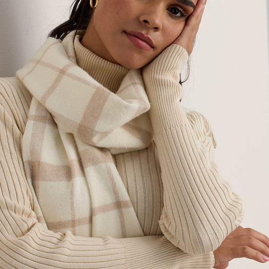 undyed dye-free hypoallergenic baby alpaca scarf - fair trade - ethically made - fair indigo