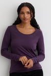 Women's Organic Cotton Scoop Neck Long Sleeve Tee