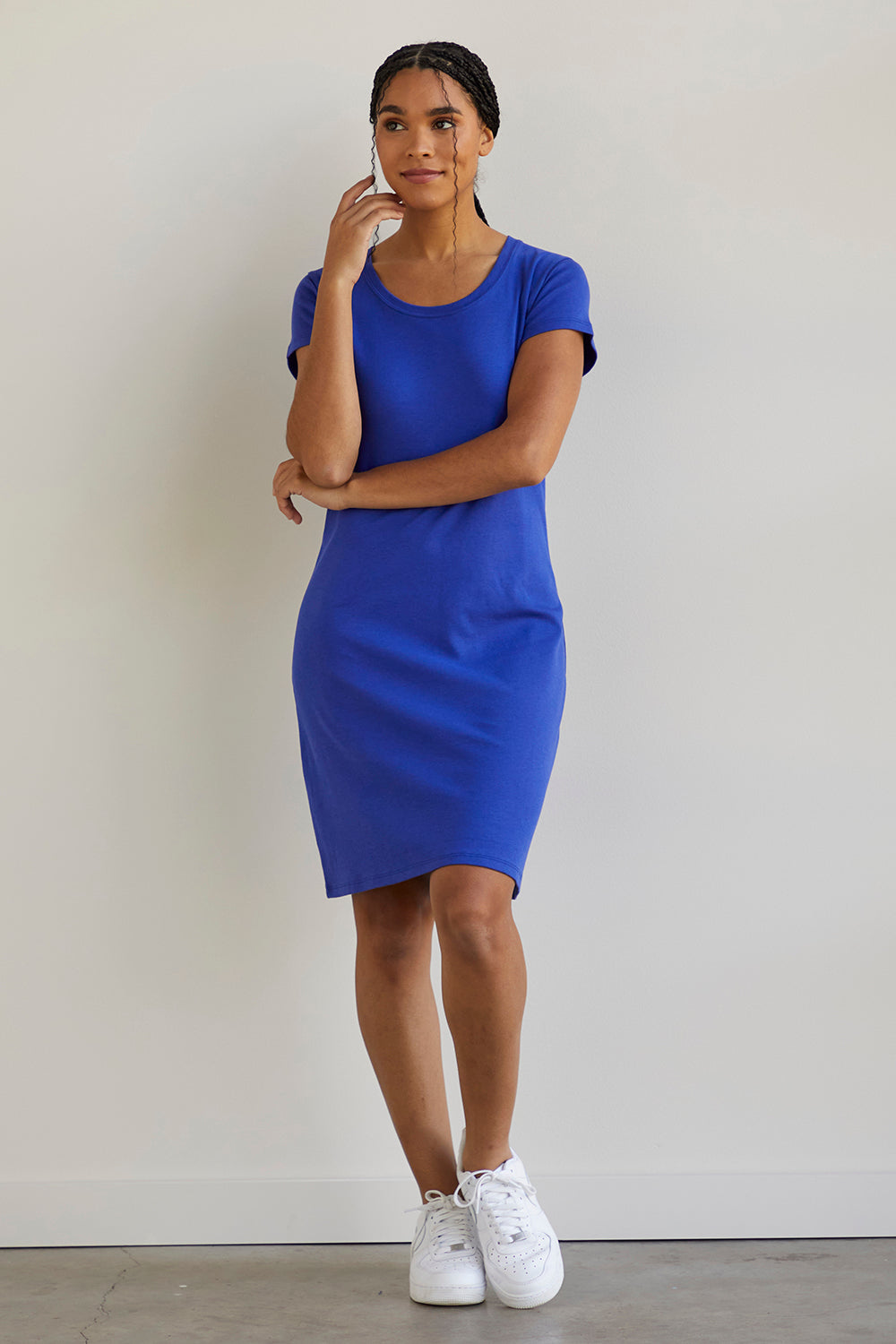 Women's 100% Organic Cotton T-Shirt Dress | Fair Indigo Women's 100% Organic Cotton T-Shirt Dress | Fair Indigo