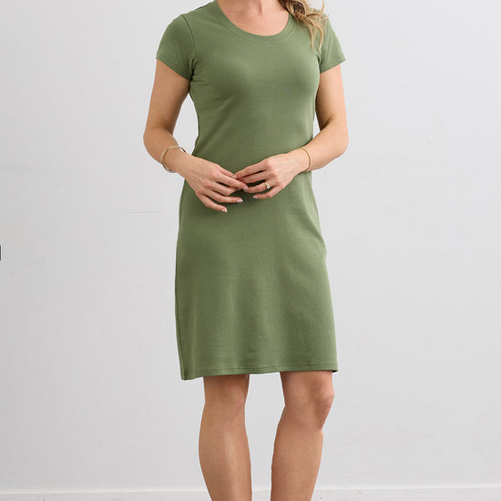 Women's 100% Organic Cotton T-Shirt Dress XS / Peacock Women's 100% Organic Cotton T-Shirt Dress XS / Peacock