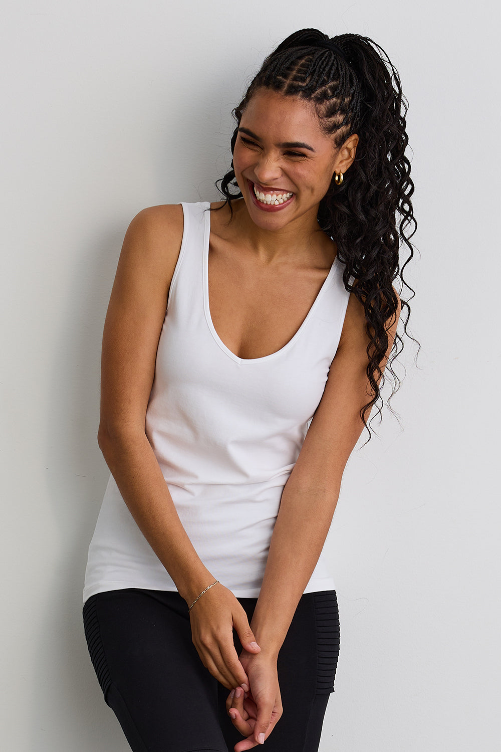 トップス Cotton Rib Bicolor Reversible Tank Top RECYCLED RIB BICOLOR TANK TOP