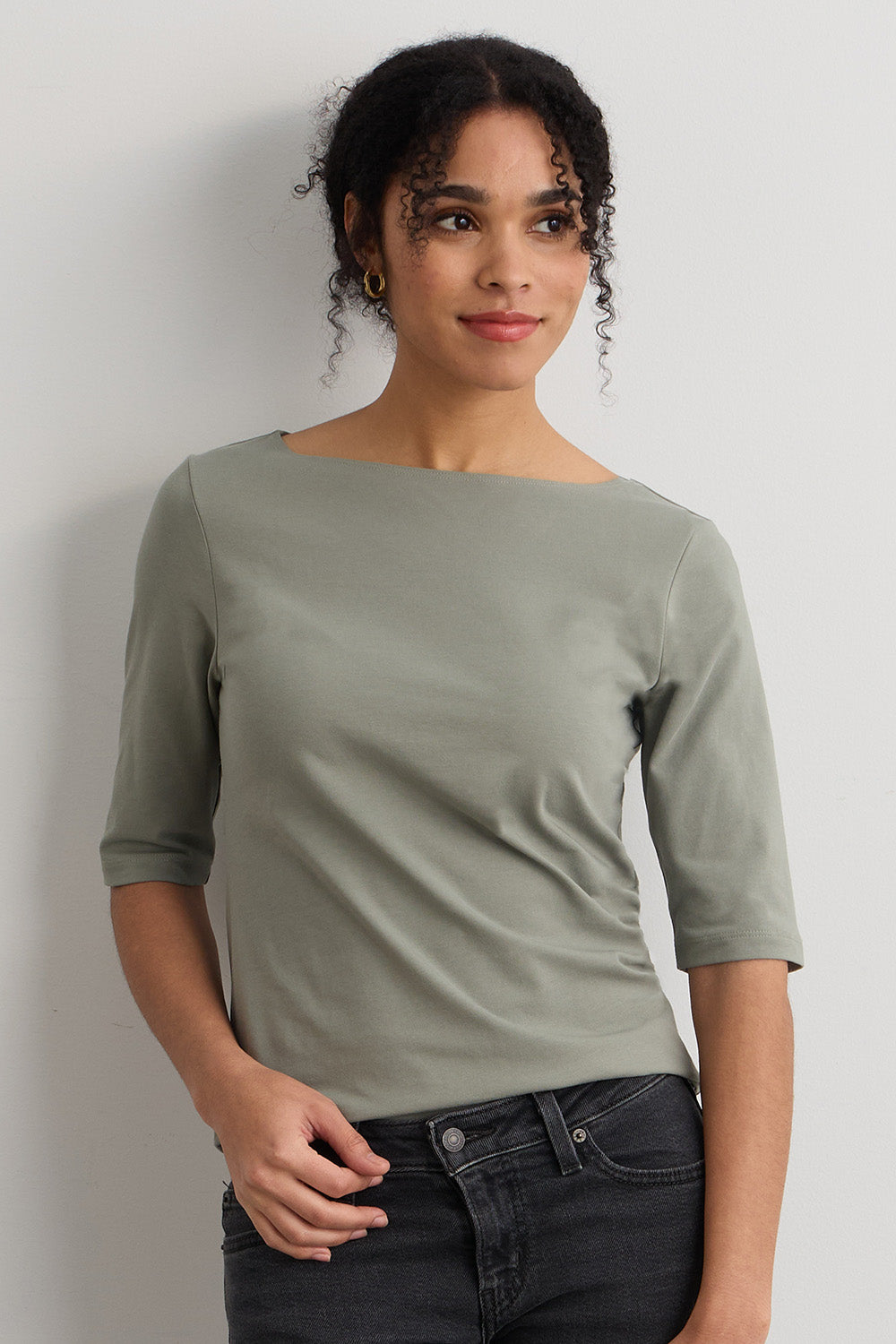 Women's Organic Boat Neck Top and T-Shirt