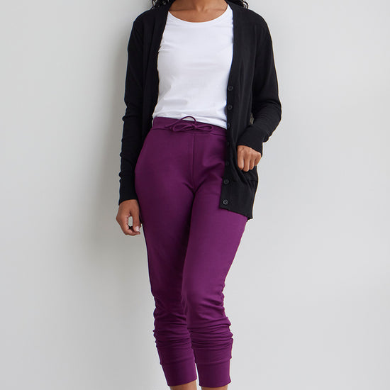 womens 100% organic cotton long button cardigan - black - fair trade ethically made