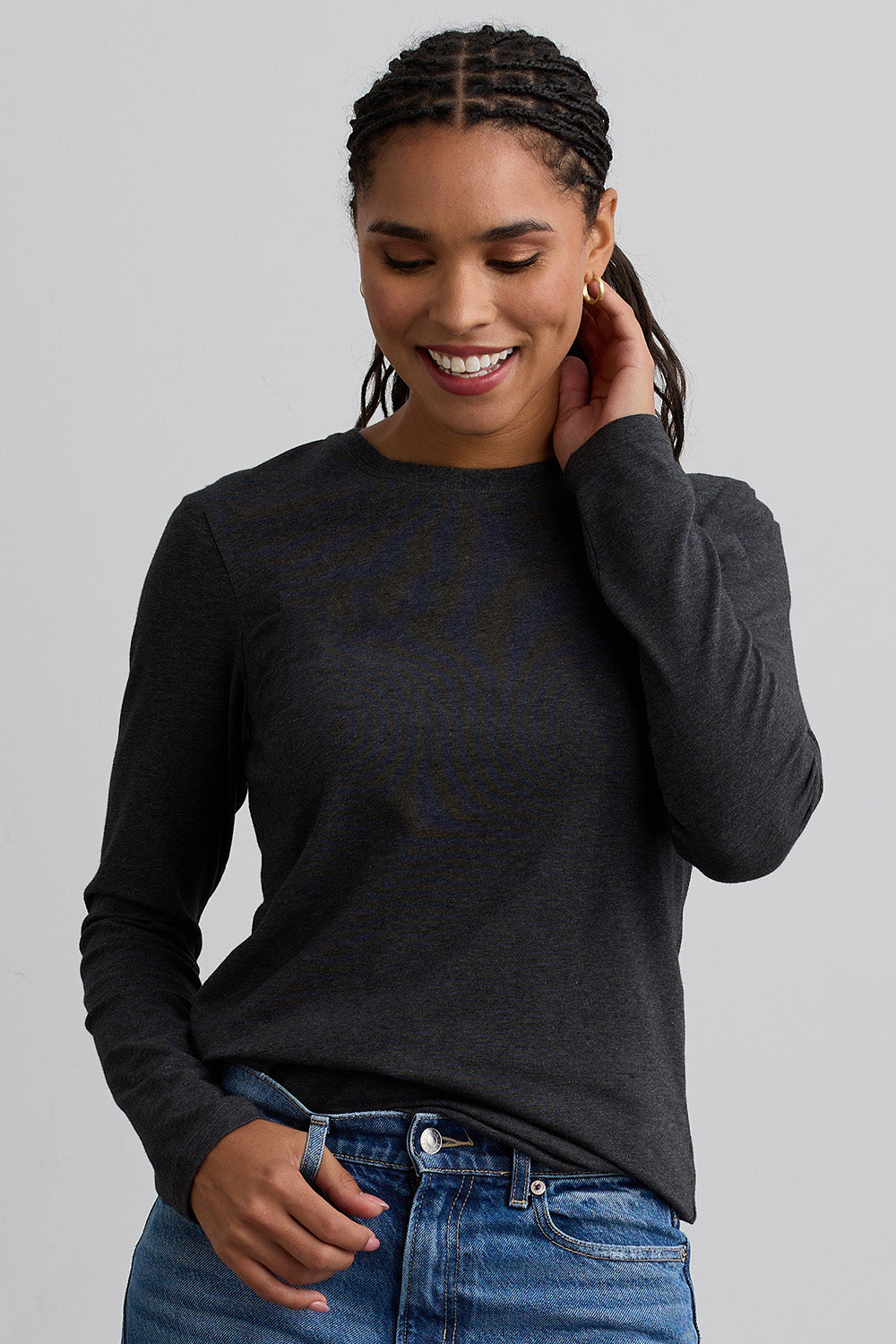 Women's Organic Long Sleeve Crew Neck T-Shirt Women's Organic Long Sleeve Crew Neck T-Shirt