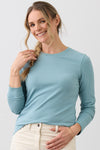 Women's Organic Cotton Long Sleeve Crew Neck T-shirt