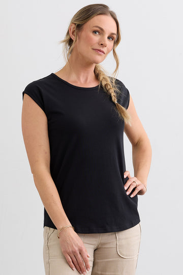 Women's Organic Cotton Cap Sleeve Easy Tee