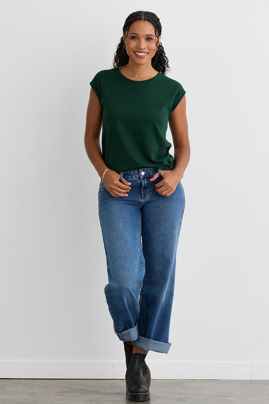 Women's Organic Cotton Cap Sleeve Easy Tee