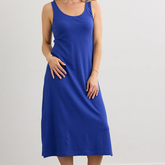 fair trade maxi dress Saltwater Swirl Long Flowy Dress - Handmade & Fair Trade - Blue