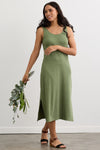 Women's 100% Organic Cotton Midi Tank Dress