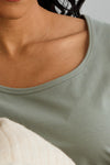 Women's Organic Elbow Sleeve Scoop Neck Tee