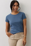 Women's Luxe 100% Organic Cotton Jewel Neck Tee