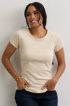 Women's Luxe 100% Organic Cotton Jewel Neck Tee