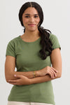 Women's Luxe 100% Organic Cotton Jewel Neck Tee