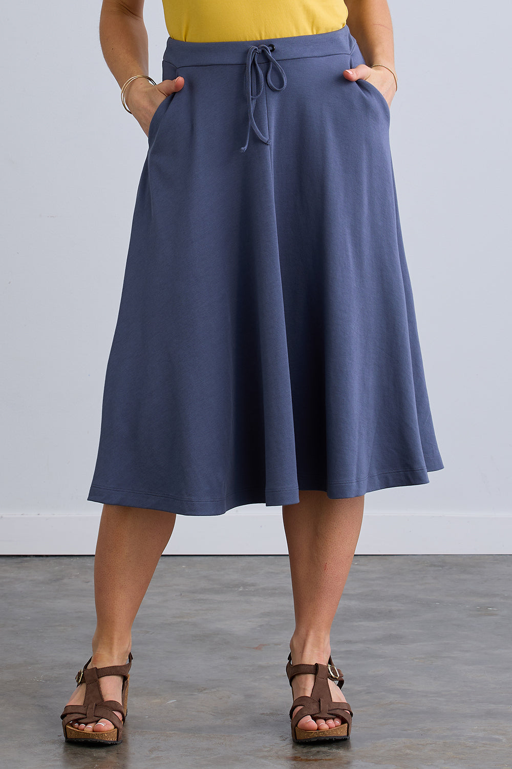 Women's 100% Cotton Midi Skirt | Organic Cotton Skirt | Fair Women's 100% Cotton Midi Skirt | Organic Cotton Skirt | Fair
