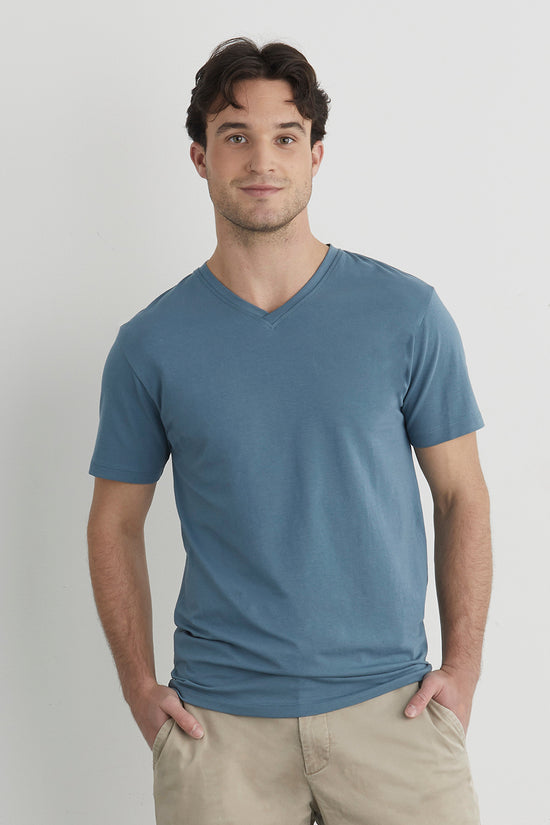 Men's Organic Cotton V-Neck T-Shirt | Fair Indigo