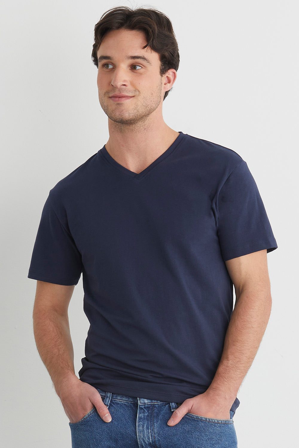 Men's Organic Cotton V-Neck T-Shirt | Fair Indigo
