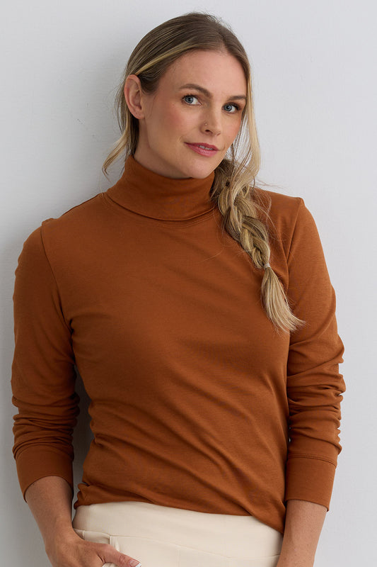 Women's Luxe 100% Organic Cotton Turtleneck