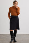 Women's 100% Organic Cotton Faux Wrap Skirt - Cinnamon