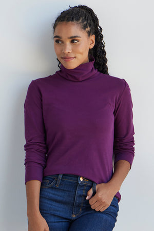 Women's Luxe 100% Organic Cotton Turtleneck