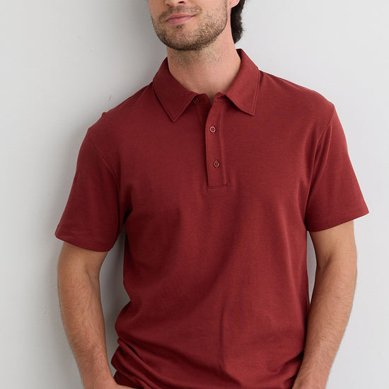 Men's 100% Organic Cotton Polo Shirt - Auburn