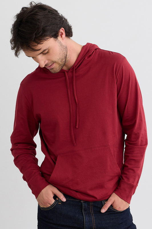Unisex 100% Organic Cotton Lightweight Pullover Hoodie