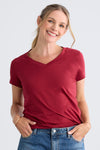 Women's 100% Organic Cotton Relaxed V-neck T-shirt