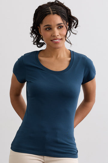Women's Slim Organic Cotton Scoop Neck Tee